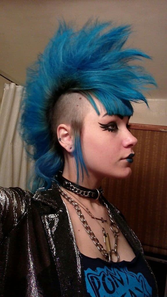 Punk Blue Spiky Hair