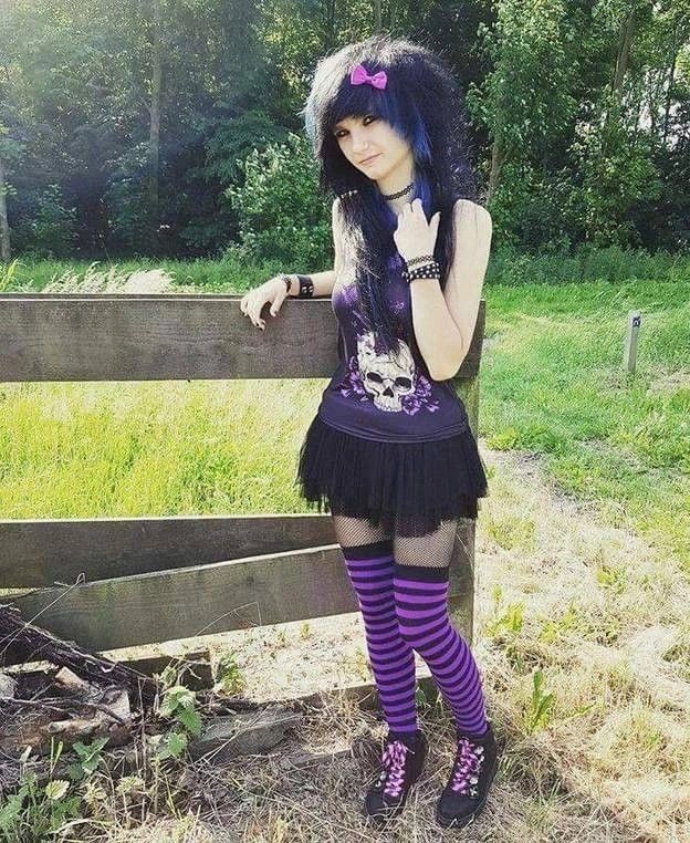 Purple and Black Outfit 2
