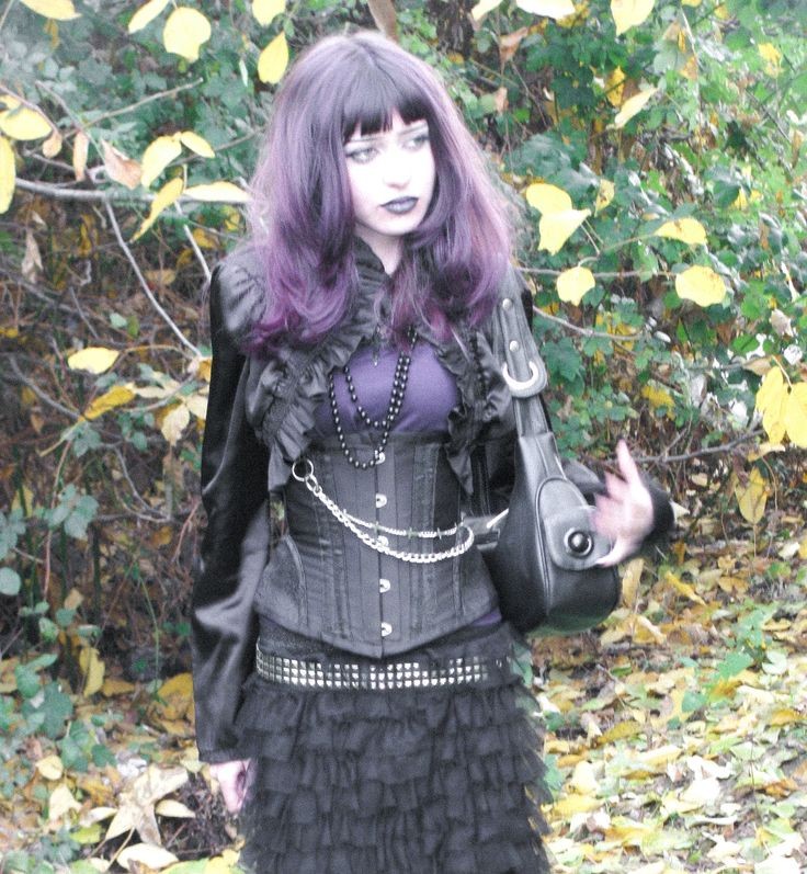 Purple and Black Outfit 1