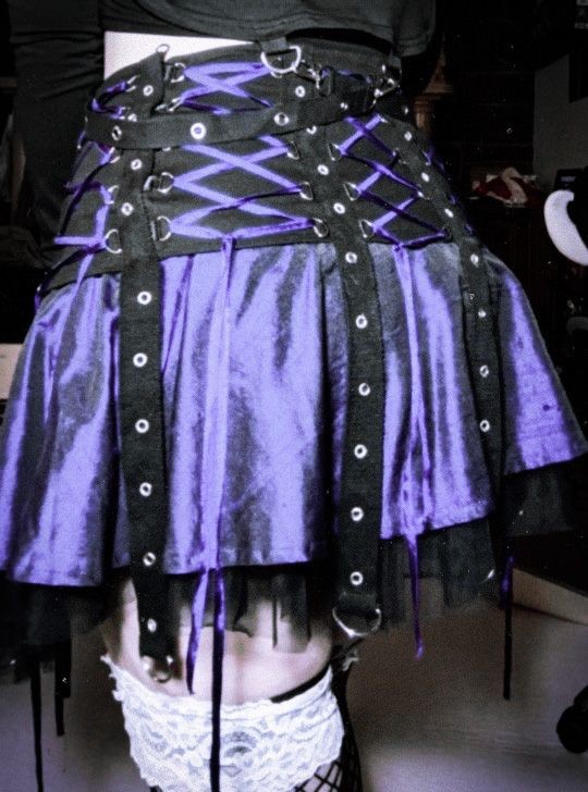 Purple and Black Skirt