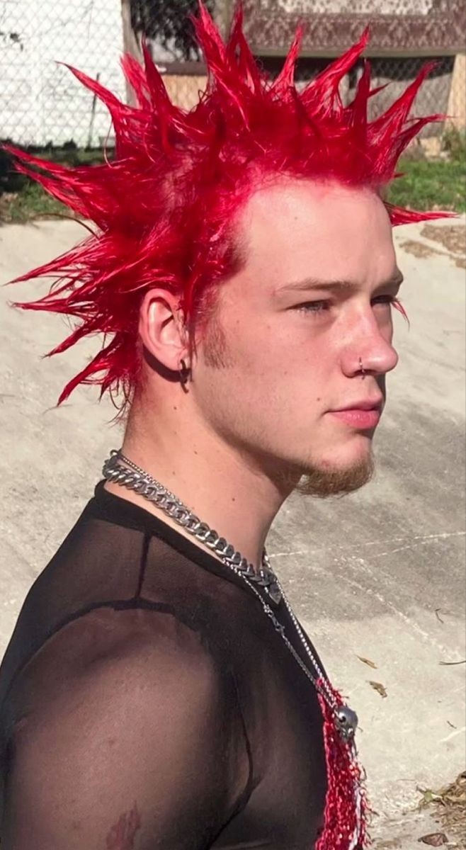 Red Spiky Hair